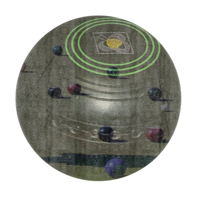 Black Competition Lawn Bowl, Cutting Board (Front)