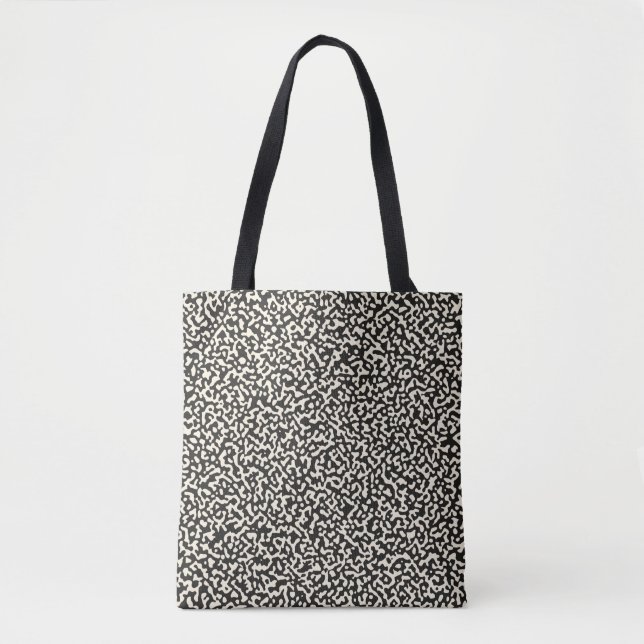 Black Composition Book Seamless Pattern Tote Bag (Front)