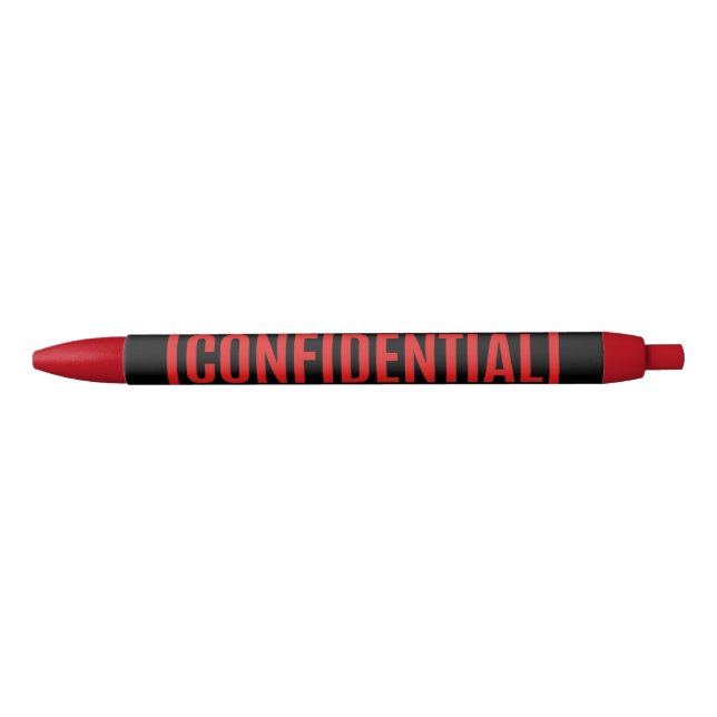 Black Confidential Black Ink Pen (Front)