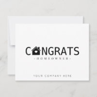 Black Congrats New Homeowner Real Estate