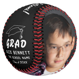 Black Congratulations Graduate Graduation Photo Softball