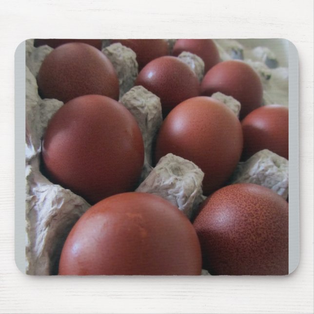 Black Copper Marans Egg Mousepad (Front)
