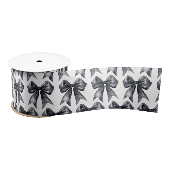 Black Coquette Bow Satin Ribbon (Spool)