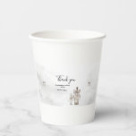 Black Coquette Minimalist Elegant 50th Birthday Paper Cups<br><div class="desc">Champagne coquette minimalist elegant 50th birthday thank you featuring delicate bow art, and refined modern typography. Designed with a subtle champagne and clean layout, this piece creates a timeless and sophisticated look. Perfect for a chic and understated milestone celebration. Easily personalize with your event details. Available as a digital download...</div>