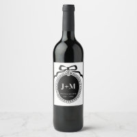 Black Coquette Monogram Charm