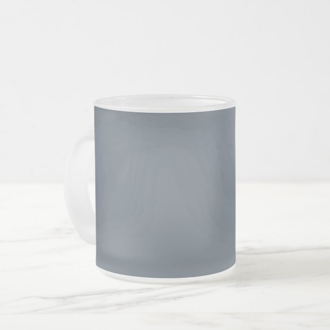 Black coral (solid colour)  frosted glass coffee mug (Front Left)