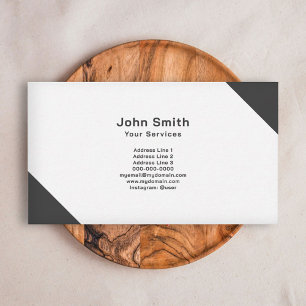 Black Corners, Minimalist  Business Card