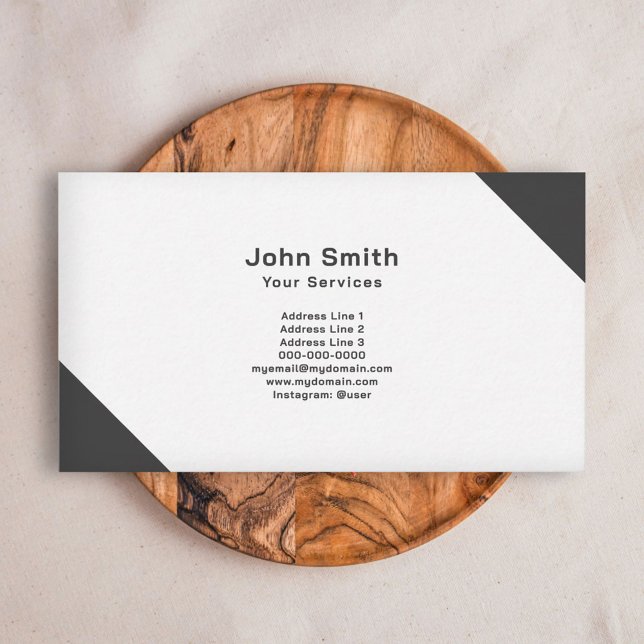 Black Corners, Minimalist  Business Card (Black Corners, Minimalist Business Card)