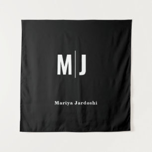 Black Corporate Business Logo Company Wall Tapestry