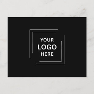 Black Corporate Custom Company Business Logo Postcard