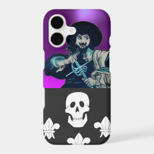 BLACK CORSAIR SKULL & FLEUR DE LIS Bright Purple