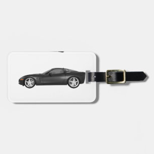 Black Corvette Luggage Tag