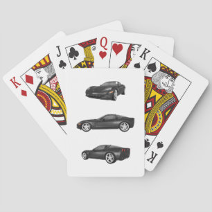 Black Corvette Playing Cards
