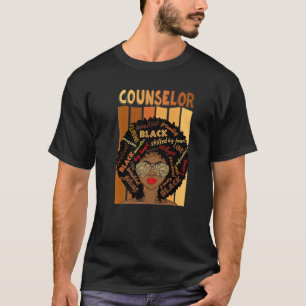 Black Counsellor Love Melanin Teacher T-Shirt