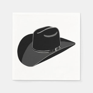 Black country cowboy hat  napkin
