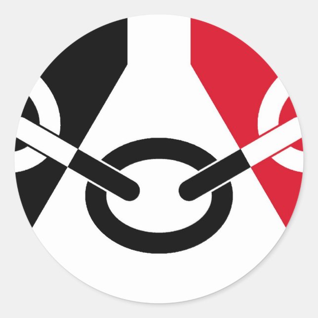 Black Country Flag Classic Round Sticker (Front)