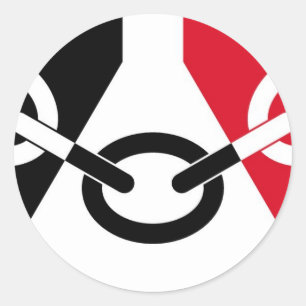 Black Country Flag Classic Round Sticker