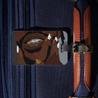 Black couple artwork art (Black love) Luggage Tag