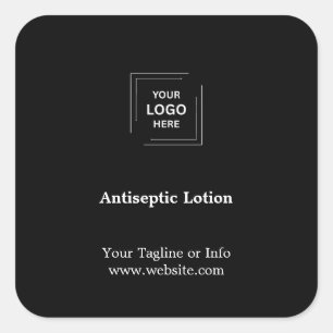 Black COVID Safety Business Branding Design Square Sticker