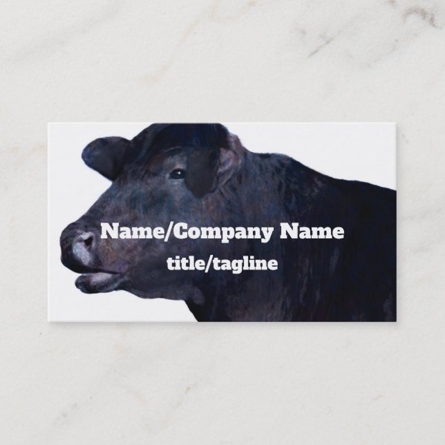 black cow business card custom double sided (Front)
