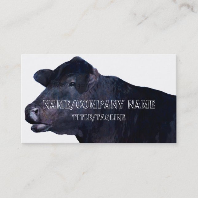 black cow business card custom double sided (Front)