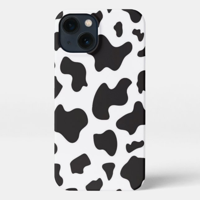 Black Cow Print Phone Cass iPhone Case (Back)