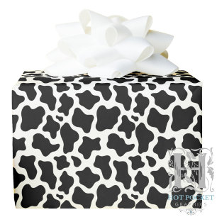 Black Cow Wrapping Paper