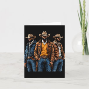 Black Cowboy Melanin African American Western Rode Card