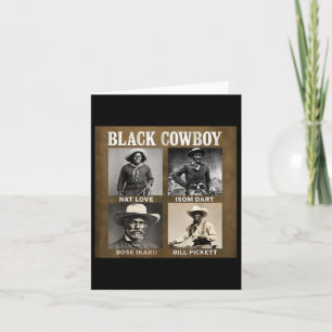 Black Cowboy Western Rodeo Melanin Black History T Card