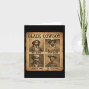 Black Cowboy Western Rodeo Melanin Black History T Card