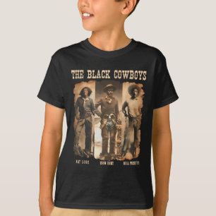Black Cowboy Western Rodeo Melanin Black History T T-Shirt
