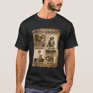 Black Cowboy Western Rodeo Melanin Black History T T-Shirt