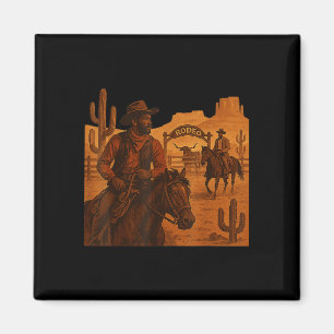 Black Cowboy Western Rodeo Melanin History Texas B Magnet