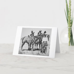 Black Cowboys at Bonham, Texas, c.1890 (b/w photo) Card