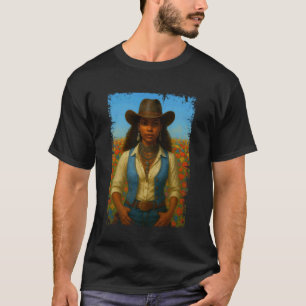 Black Cowgirl Black History Month Afro American Wo T-Shirt