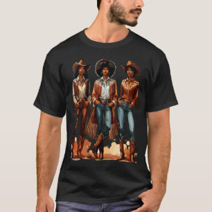 Black Cowgirl Rodeo Melanin T-Shirt