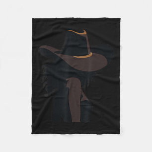 Black Cowgirl Texas Western Rodeo Melanin Black Hi Fleece Blanket