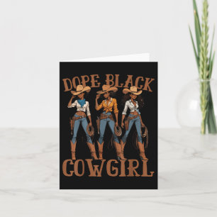 Black Cowgirl Western Country Rodeo Melanin Black  Card
