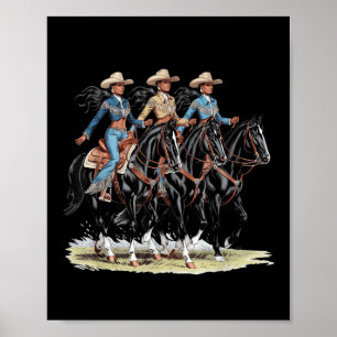 Black Cowgirl Western Melanin Rodeo African Histor Poster