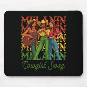 Black Cowgirl Western Rodeo Black History Juneteen Mouse Pad