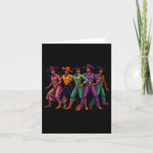 Black Cowgirl Western Rodeo Melanin Black History Card
