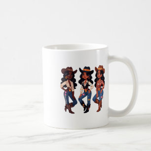 Black Cowgirl Western Rodeo Melanin Black History  Coffee Mug