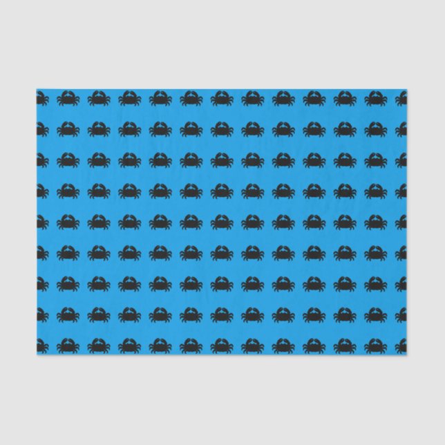 Black Crab Silhouette Tissue Paper (Front)
