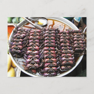 Black Crabs [Po Na] ... Thai Street Food Postcard