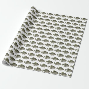 Black Crappie Poster Wrapping Paper