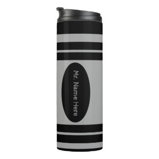 Black Crayon Art Supplies Themed Teacher Gift Thermal Tumbler