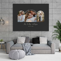 Black cream arch multi photo wedding gift decor