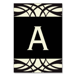 Black Cream Art Deco Wedding Banner Cards