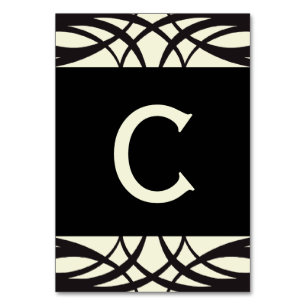Black Cream Art Deco Wedding Banner Cards
