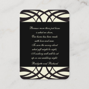 Black Cream Art Deco Wishing Well Cards
